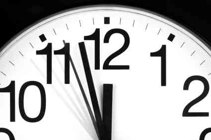 Clock ticking down time